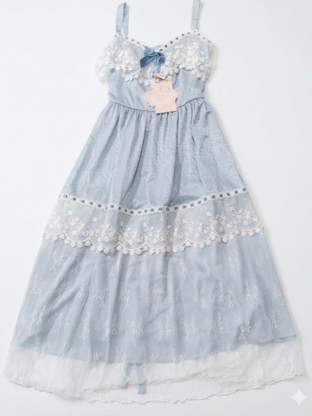 NWT Lacemade Ice Jade Flower Dress & Corset Set CottageCore Fairy-core Large - Picture 8 of 15